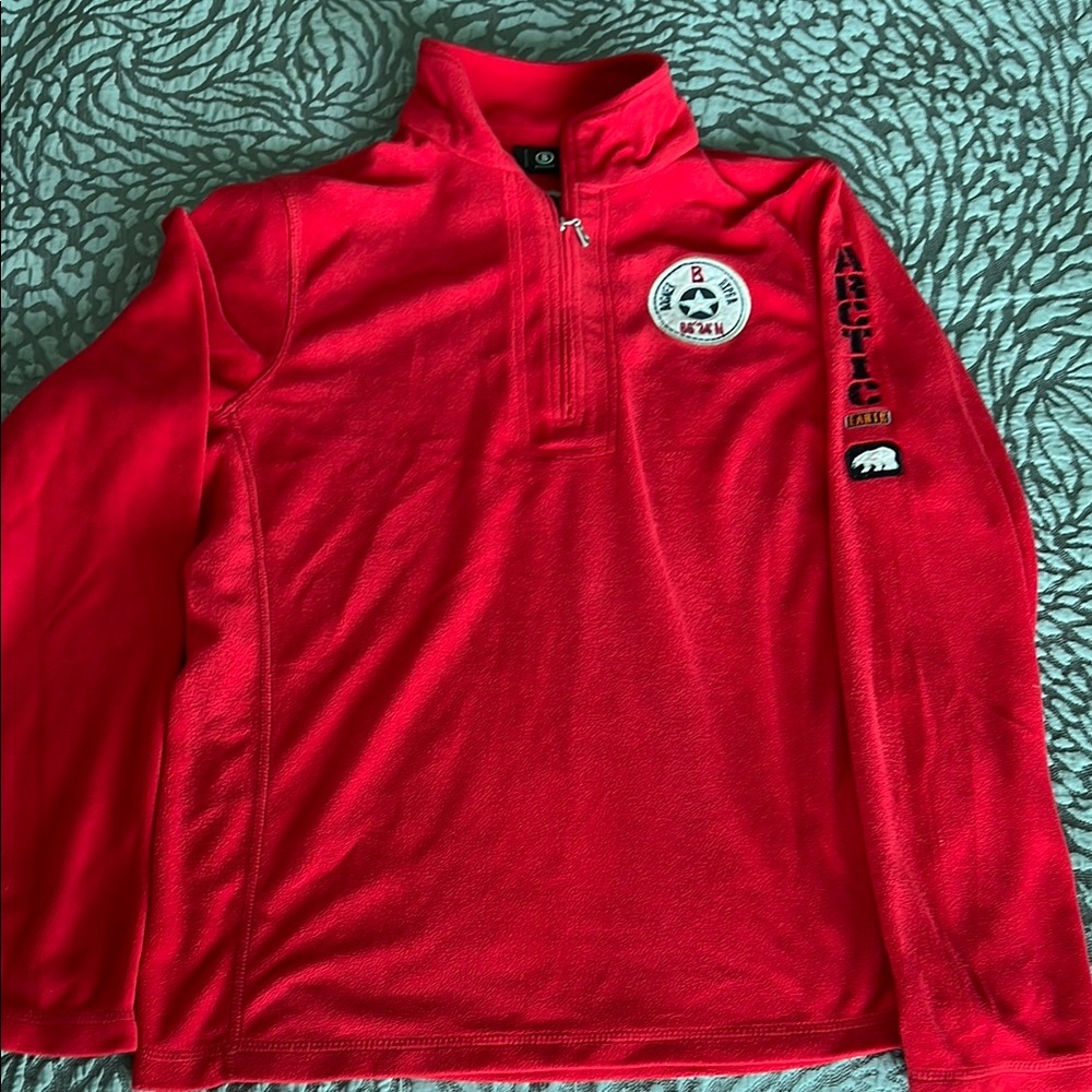 Unisex Bogner fleece Arctic Red Quarter-Zip Pullover